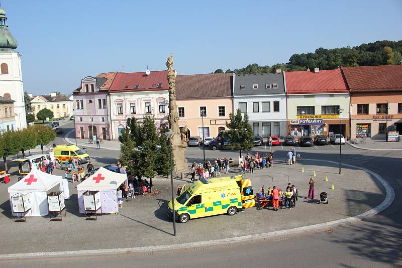 Všechny složky integrovaného záchranného systému dorazily na choceňské náměstí.