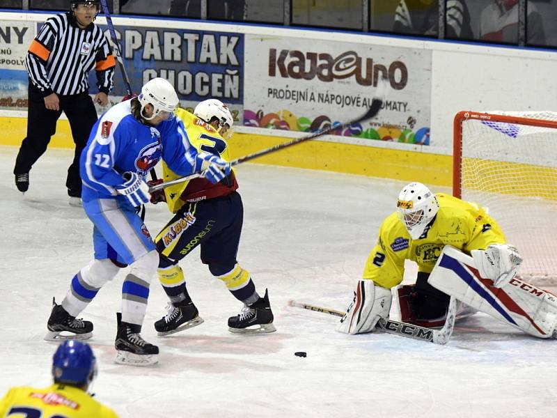 Krajská hokejová liga: HC Spartak Choceň - HC Světlá nad Sázavou.