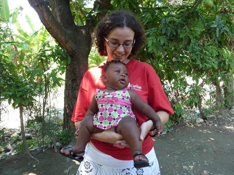 Anna Frühbauerová na Haiti.