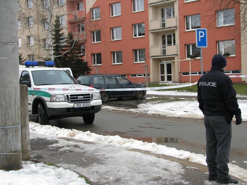 Policejní vyšetřování na sídlišti Štěpnice v Ústí nad Orlicí.