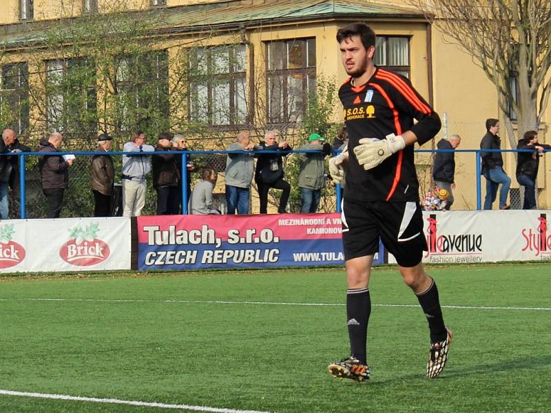 Česká fotbalová liga: FK Slavoj Vyšehrad - TJ Jiskra Ústí nad Orlicí.