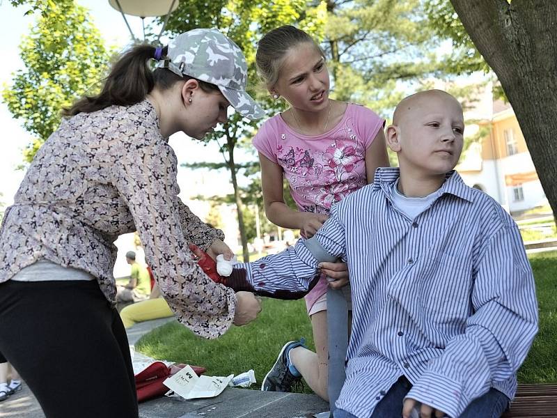 Regionální soutěž mladých zdravotníků v Ústí nad Orlicí.