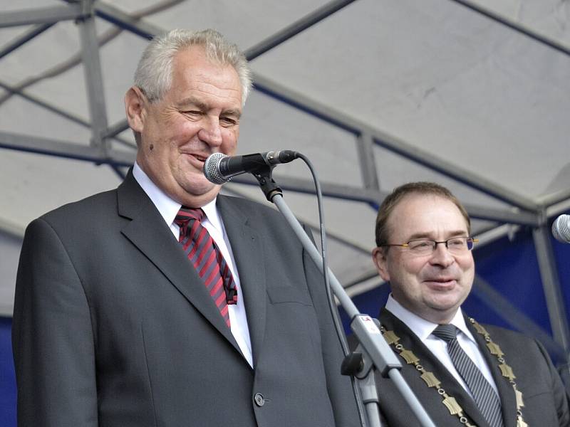 Prezident Miloš Zeman v Ústí nad Orlicí.