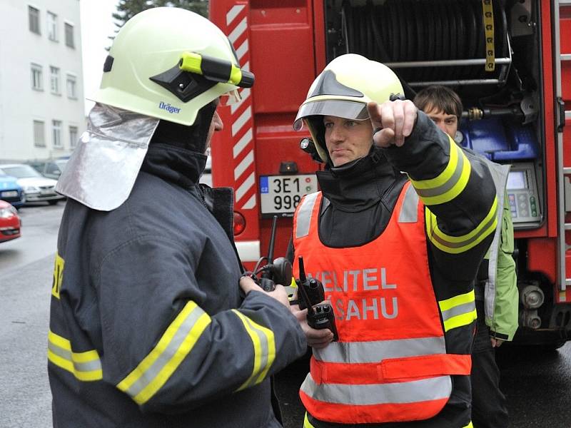 Cvičení integrovaného záchranného systému v Orlickoústecké nemocnici.