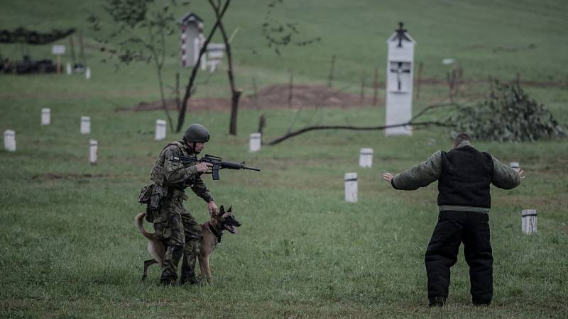 Vojensko - historická akce Cihelna 2017. Vojensko - historická akce Cihelna 2017. Ukázky práce vojenských psovodů.