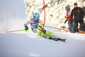 Přehlídka lyžařského mládí v Orlických horách.