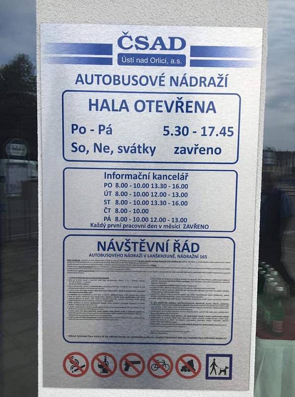 Rekonstruovaná budova autobusového nádraží v Lanškrouně