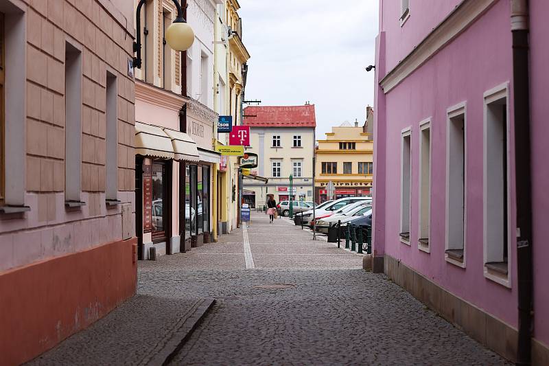 Prázdné centrum města.