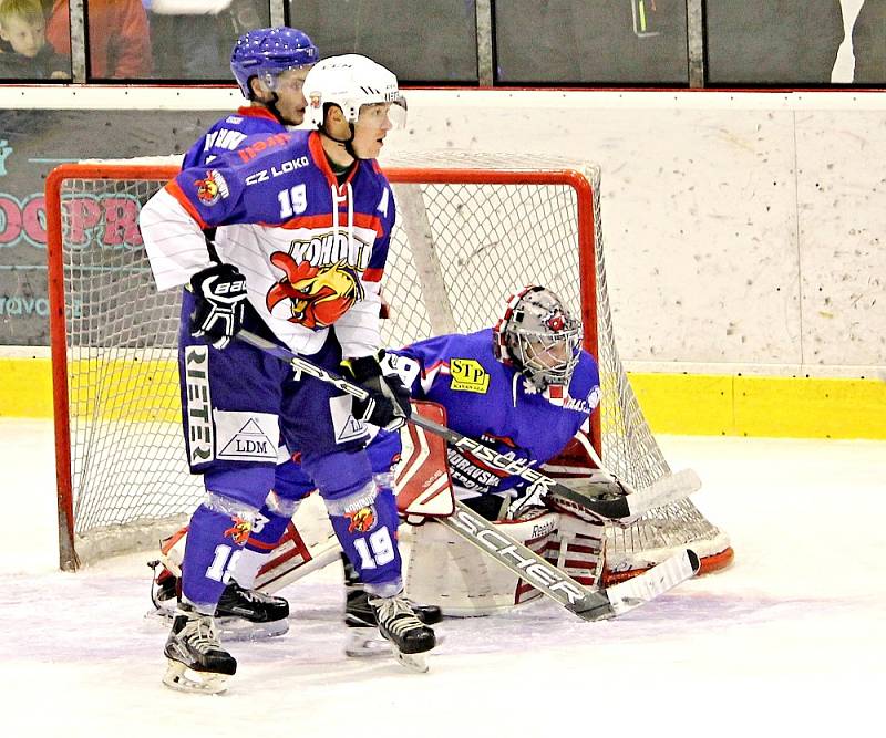 Krajská hokejová liga: HC Kohouti Česká Třebová - HC Slovan Moravská Třebová.