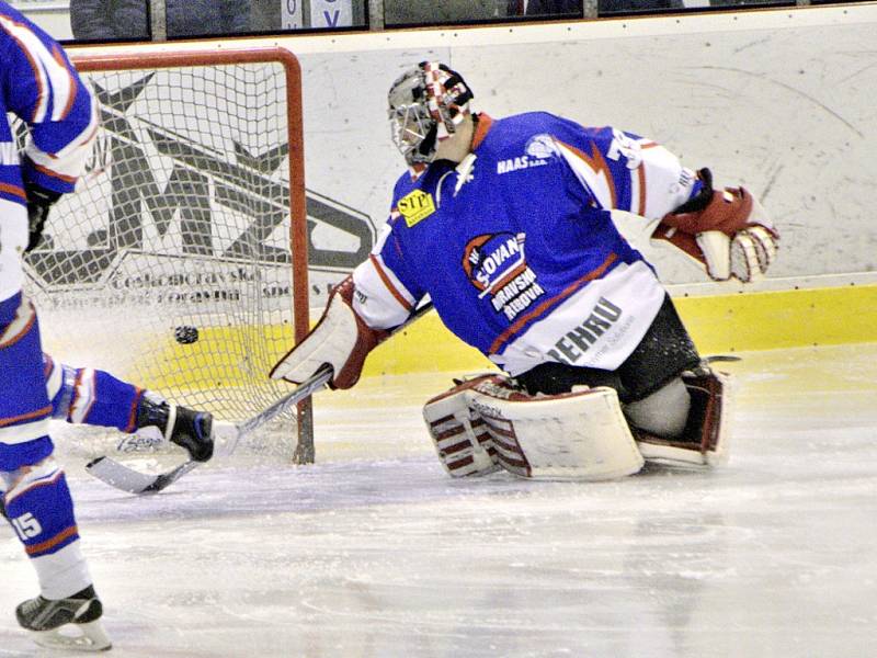 Krajská hokejová liga: HC Kohouti Česká Třebová - HC Slovan Moravská Třebová.