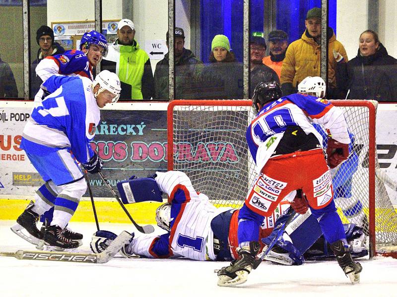 Krajská hokejová liga: HC Kohouti Česká Třebová - HC Světlá nad Sázavou.