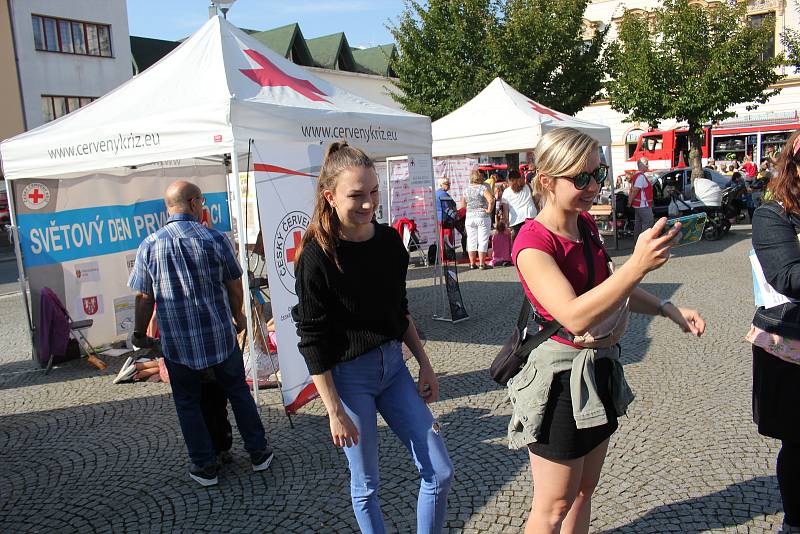 Všechny složky integrovaného záchranného systému dorazily na choceňské náměstí.