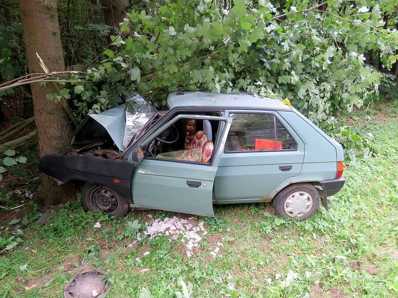 Dopravní nehoda u Lanškrouna.