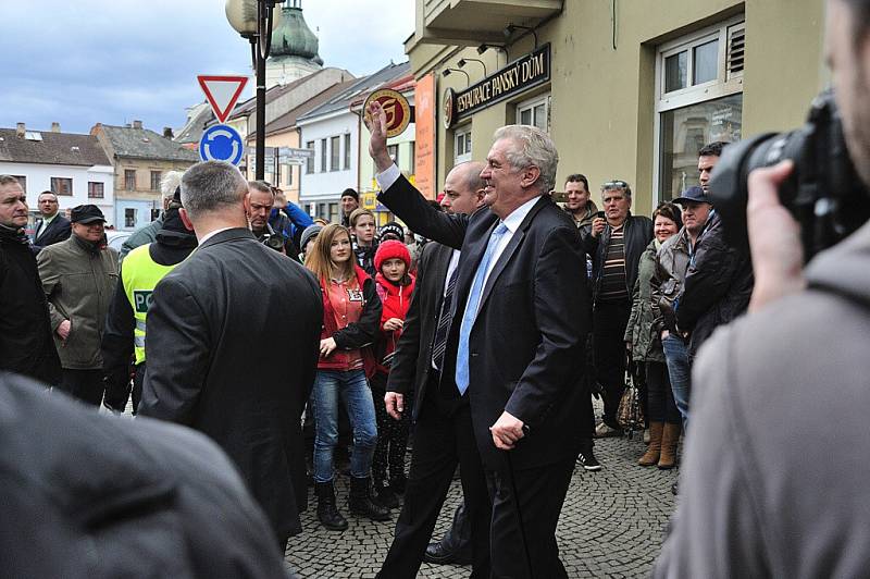 Prezident republiky Miloš Zeman při návštěvě Chocně.