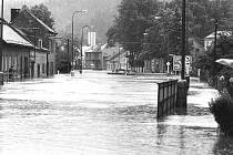 Povodně 1997 - Ústí nad Orlicí , Královéhradecká ulice.