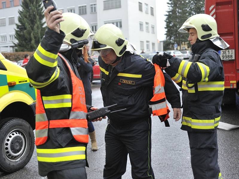 Cvičení integrovaného záchranného systému v Orlickoústecké nemocnici.