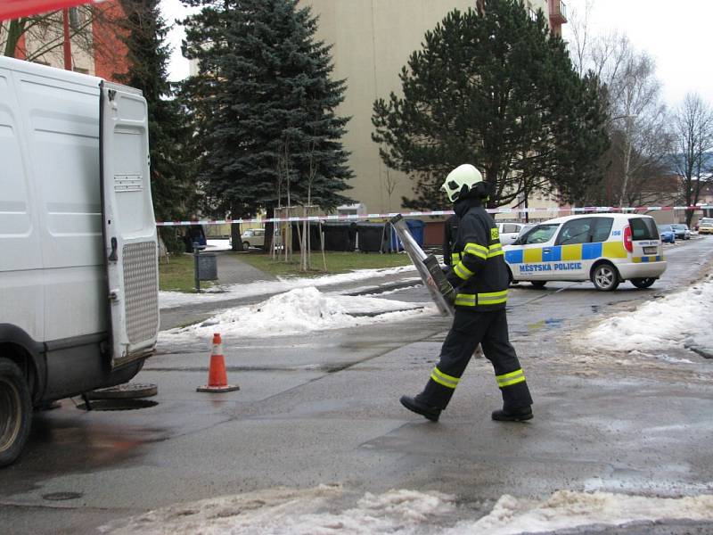 Policejní vyšetřování na sídlišti Štěpnice v Ústí nad Orlicí.