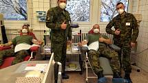 V nemocnici v Ústí nad Orlicí darovali krev vojáci ze 143. zásobovacího praporu