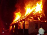 Požár rodinného domu v Nekoři.
