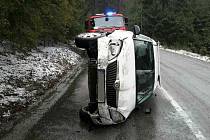Dopravní nehoda v Orlickém Podhůří.