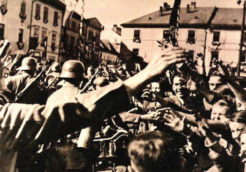 Obsazení Moravské Třebové německou armádou 10. října 1938.