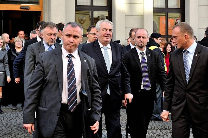 Prezident republiky Miloš Zeman při návštěvě Chocně.