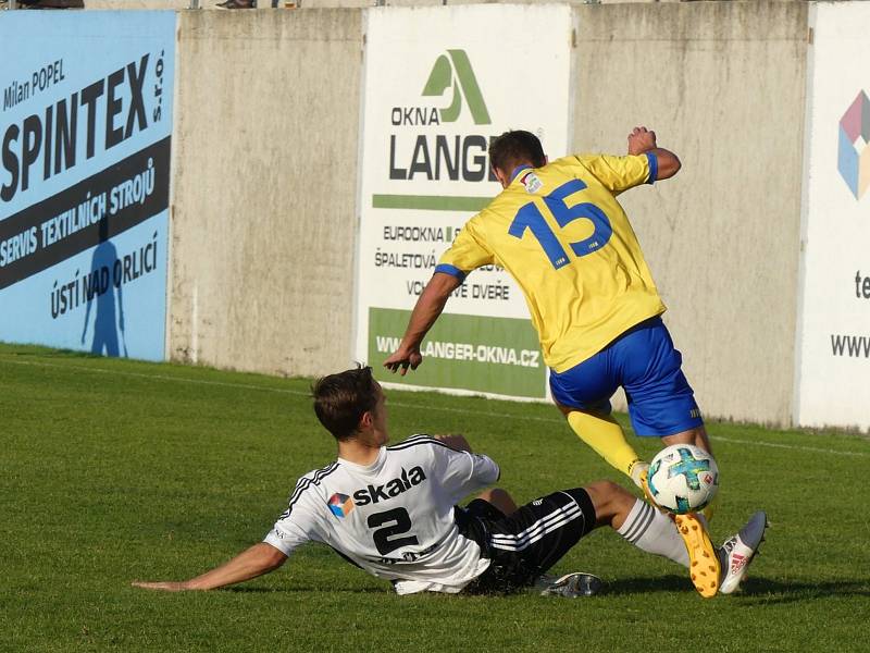 Česká fotbalová liga: TJ Jiskra Ústí nad Orlicí - FC Písek.