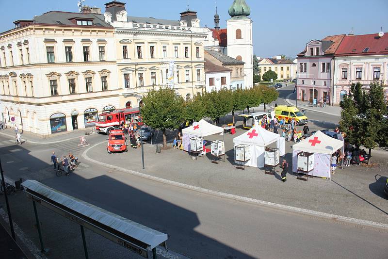 Všechny složky integrovaného záchranného systému dorazily na choceňské náměstí.