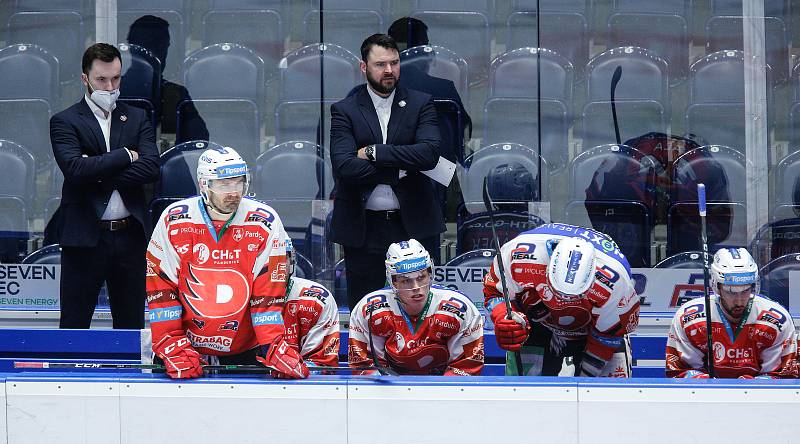 Čtvrtfinále play off hokejové extraligy: HC Dynamo Pardubice - BK Mladá Boleslav.