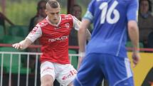 Utkání Fortuna národní ligy Pardubice - Třinec (2:0).