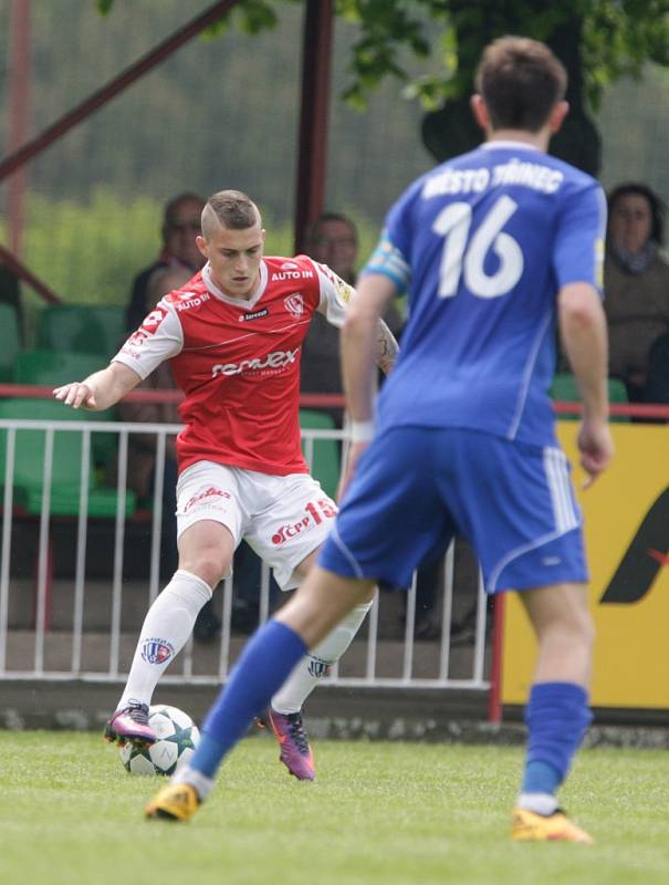 Utkání Fortuna národní ligy Pardubice - Třinec (2:0).