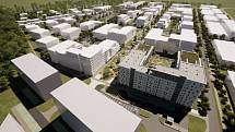 Sídliště U Červeňáku. Stavbu nové čtvrti chce developer zahájit v západní části území již příští rok