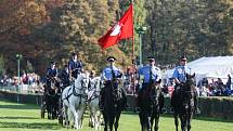 Zahájení 129. Velké pardubické se Slavia pojišťovnou na pardubickém dostihovém závodišti .