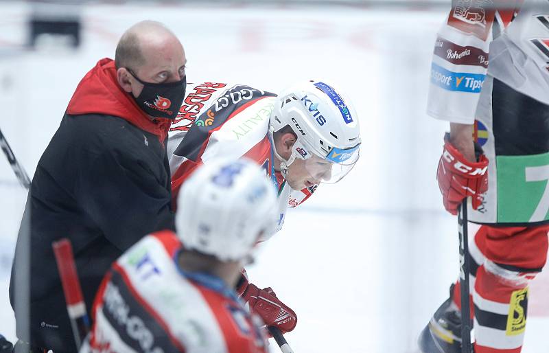 Hokejová extraliga: HC Dynamo Pardubice - HC Oceláři Třinec.