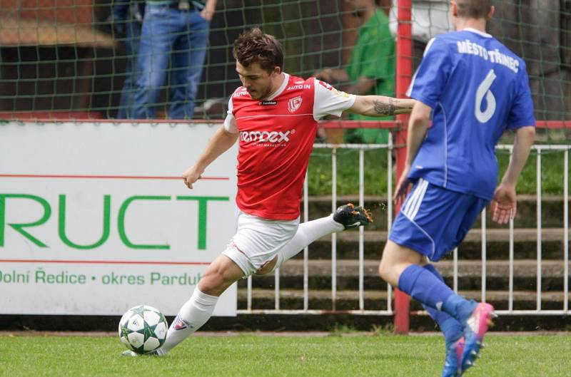 Utkání Fortuna národní ligy Pardubice - Třinec (2:0).