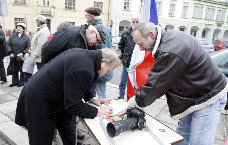 Návštěva Miloše Zemana v Přelouči