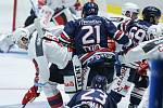 Utkání Tipsport extraligy v ledním hokeji mezi HC Dynamo Pardubice (bílém) a HC Vítkovice Ridera