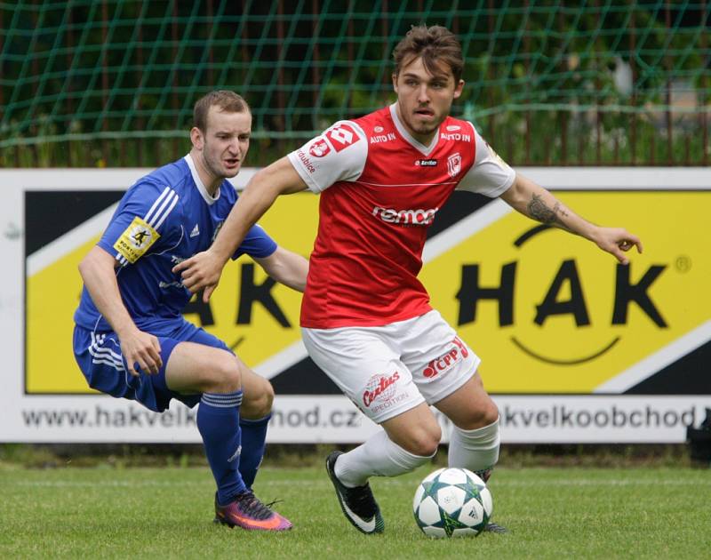 Utkání Fortuna národní ligy Pardubice - Třinec (2:0).