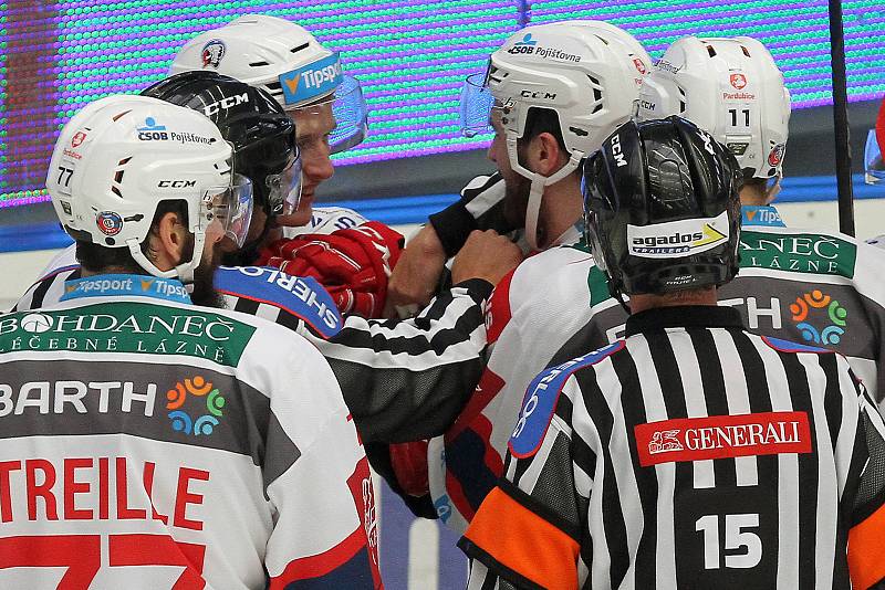 hokej extraliga HC Škoda Plzeň (modrobílé dresy) x HC Dynamo Pardubice