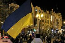 Setkání občanů na podporu Ukrajiny proti ruské agresi, 25.2.2022