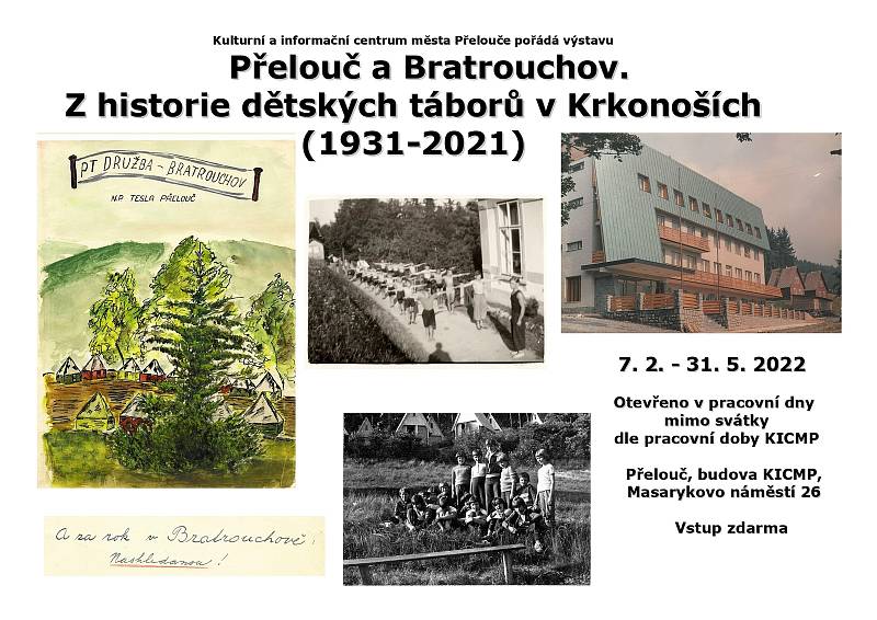 Výstava: Přelouč a Bratrouchov. Z historie dětských táborů v Krkonoších.