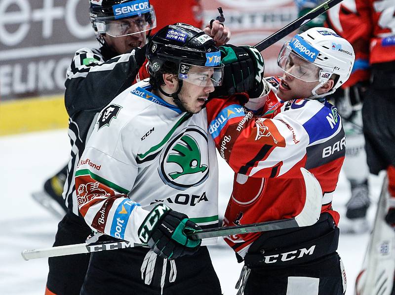 Čtvrtfinále play off hokejové extraligy: HC Dynamo Pardubice - BK Mladá Boleslav.