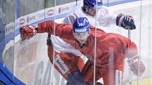 Trénink České hokejové reprezentace před Carlson hockey games v pardubické Tipsport areně.