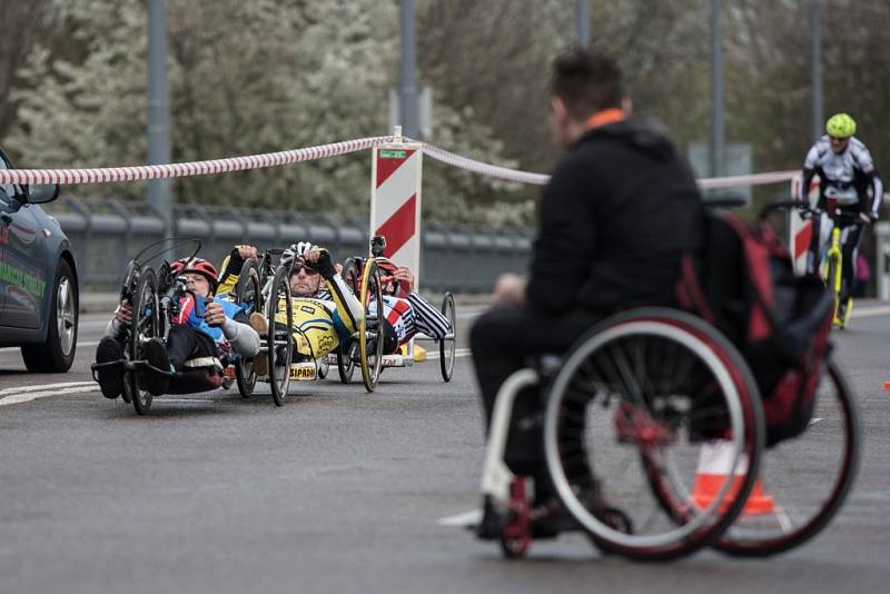 Pardubický vinařský půlmaraton. Handbike.