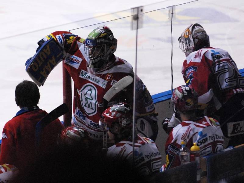 Hokejové utkání mezi HC Moeller Pardubice a HC Lasselsberger Plzeň