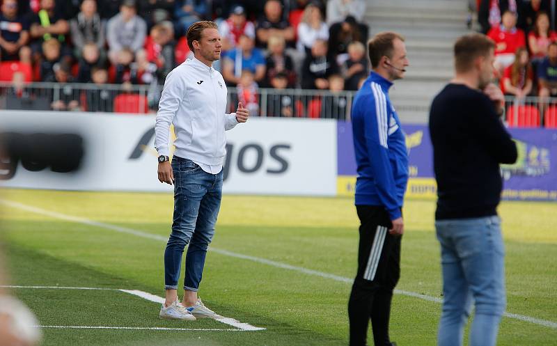 Fobalové utkání Fortuna ligy mezi FK Pardubice a FK Jablonec.