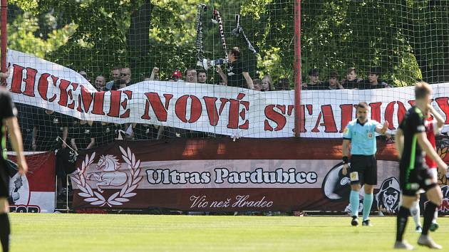 Fotbalová FORTUNA:NÁRODNÍ LIGA: FK Pardubice - FC Hradec Králové.