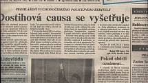 První strana Pardubických novin ze dne 14. října 1992. Zdroj: Státní okresní archiv Pardubice