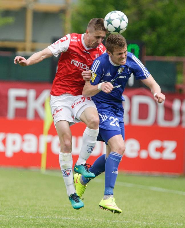 Utkání Fortuna národní ligy Pardubice - Třinec (2:0).