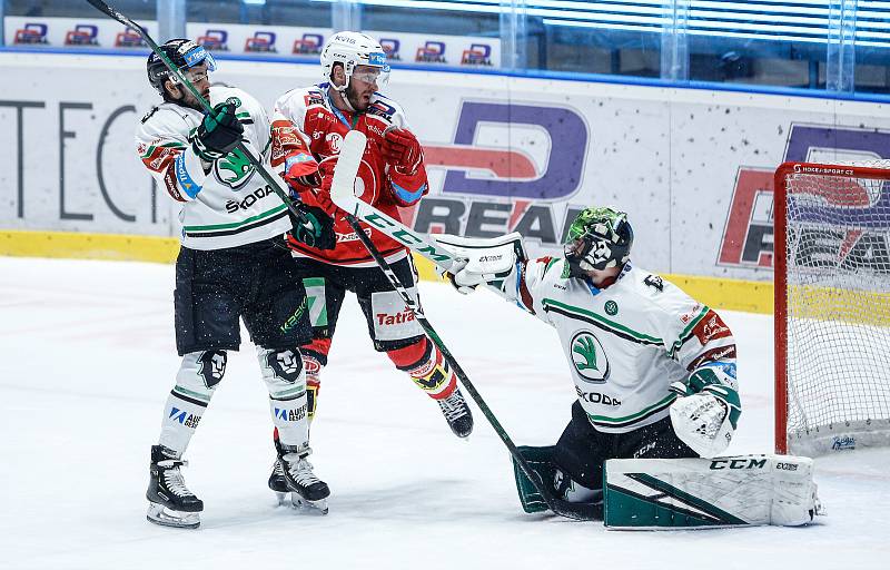 Čtvrtfinále play off hokejové extraligy: HC Dynamo Pardubice - BK Mladá Boleslav.